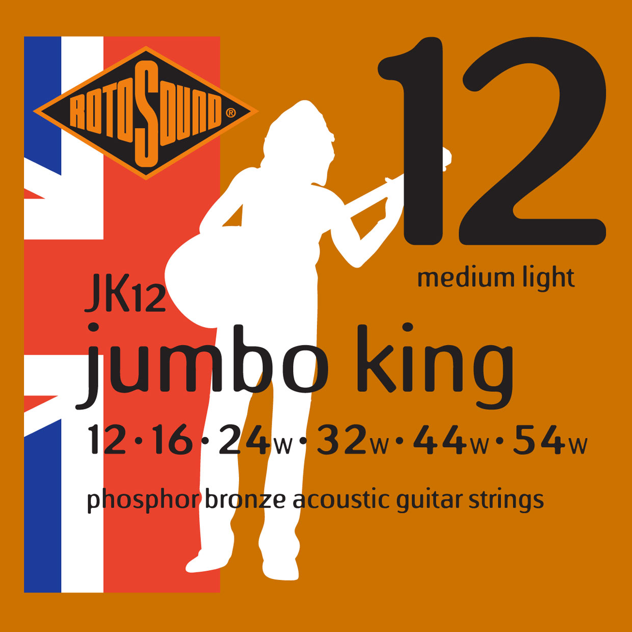 ROTOSOUND JUMBO KING JK12 PHOSPHOR BRONZE 1254
