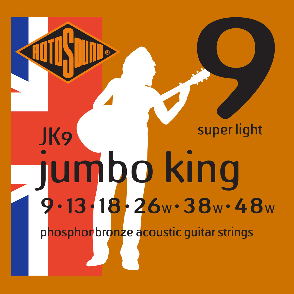 ROTOSOUND JK9 Jumbo King Phosphor Bronze Super Light 9-48