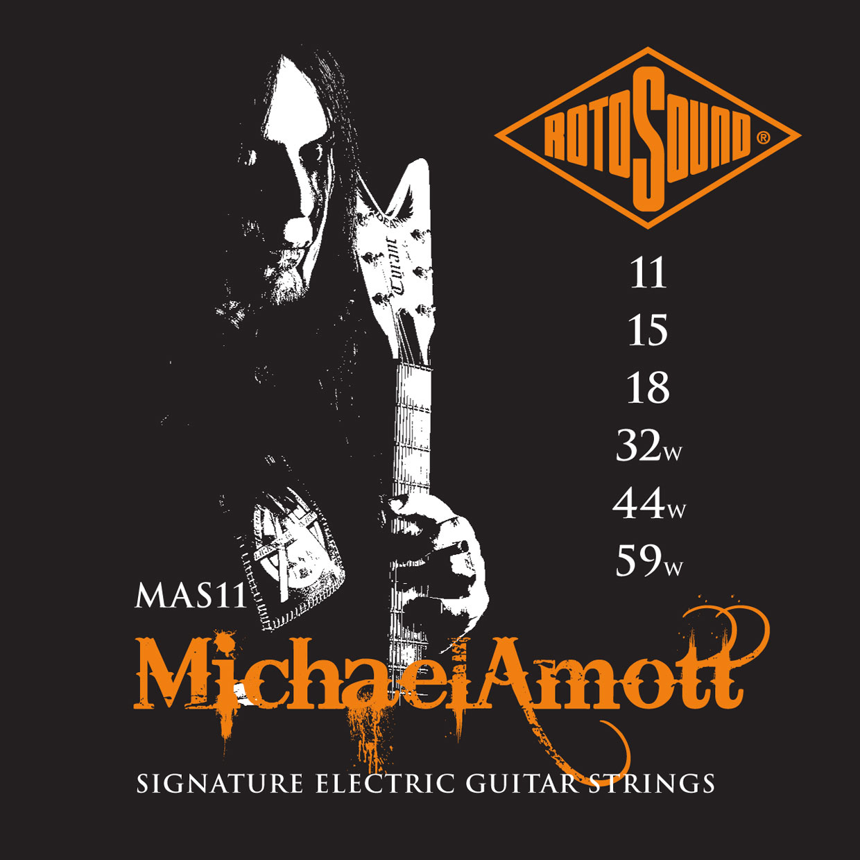 ROTOSOUND ROTO MAS11 MICHAEL AMOTT SIGNATURE SET 1159