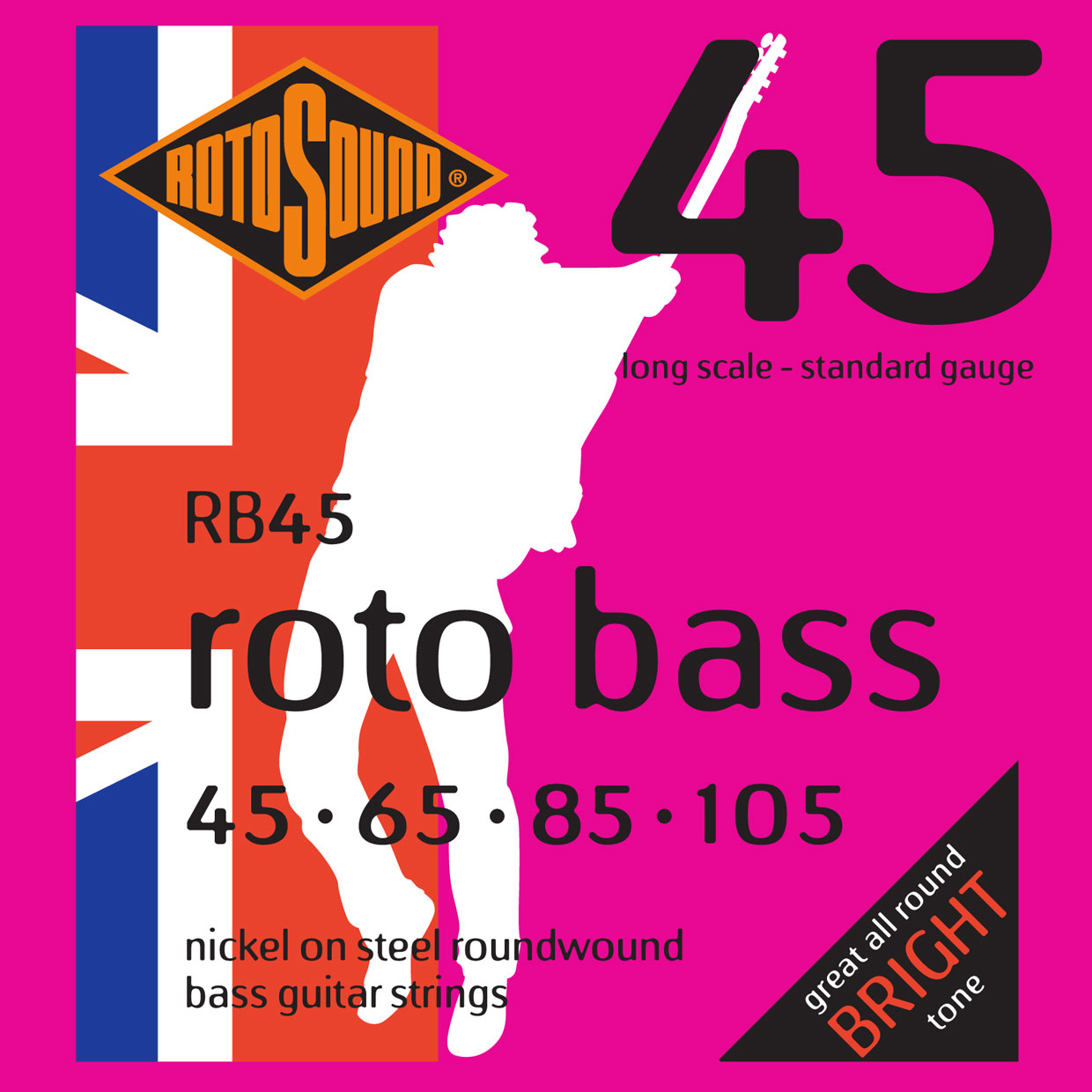 ROTOSOUND ROTO BASS RB45 NICKEL (UNSILKED) 45105