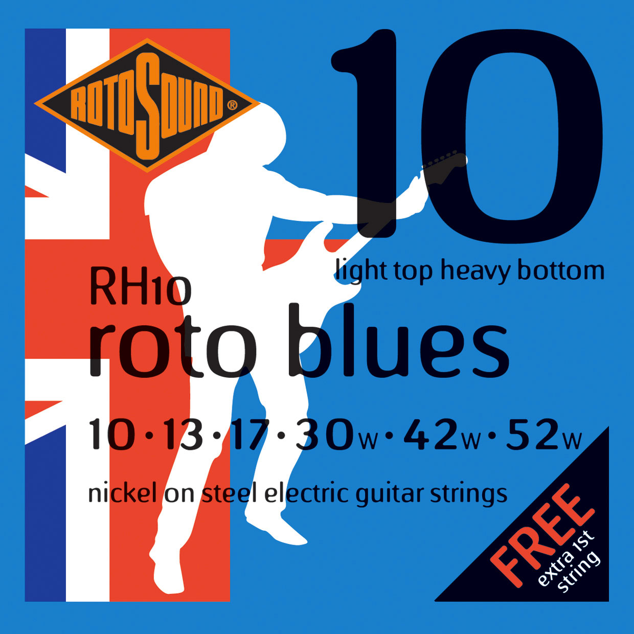 ROTOSOUND RH10 Roto Blues Light Top Heavy Bottom 10-52