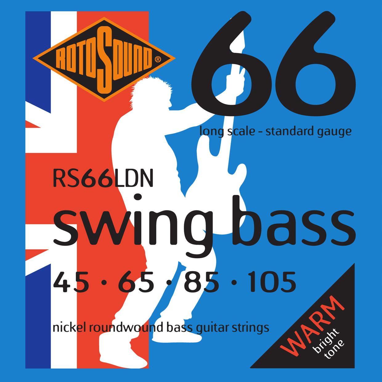 ROTOSOUND RS66LDN SWING BASS NICKEL ROUNDWOUND LONG SCALE 45-105