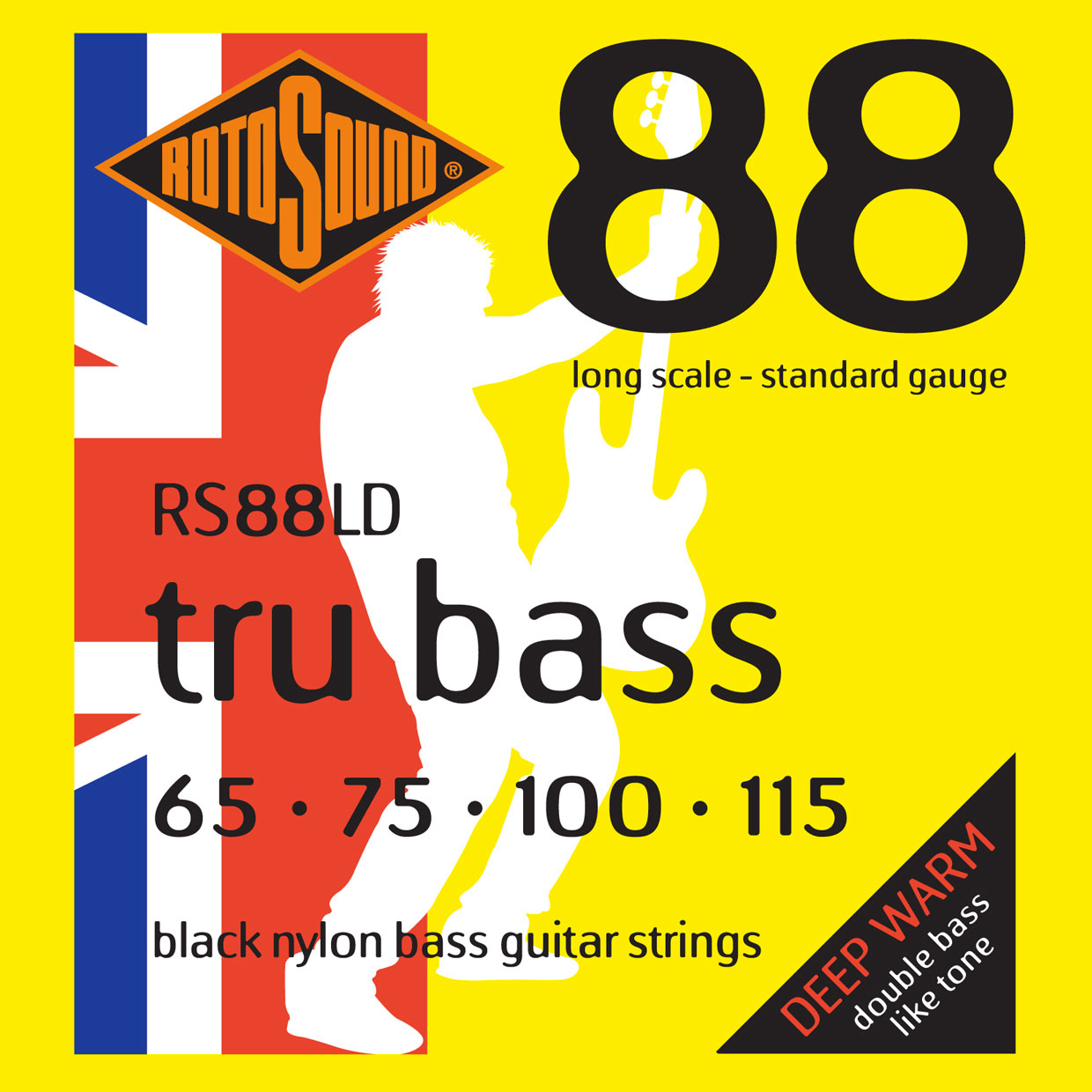 ROTOSOUND TRU BASS 88 RS88LD BLACK NYLON FLATWOUND 65115