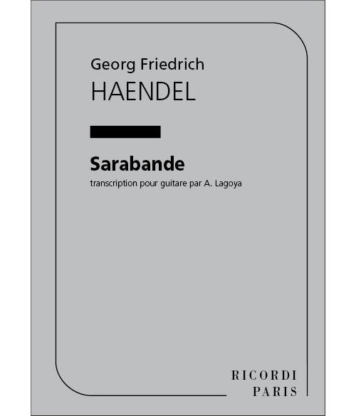 RICORDI Haendel - Sarabande - Guitare