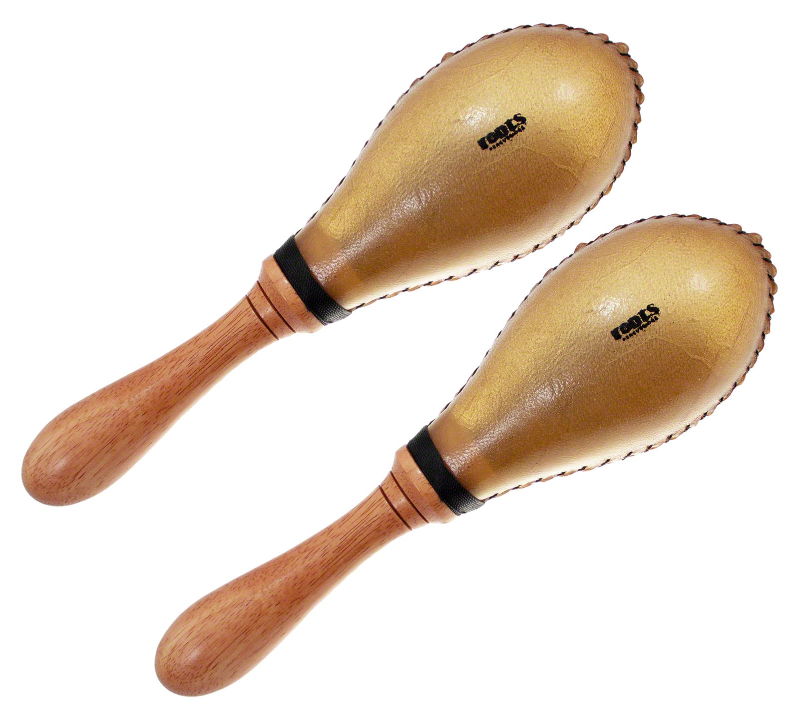 ROOTS PERCUSSION PAIRE MARACAS GRAND PEAU NATURELLE 28CM