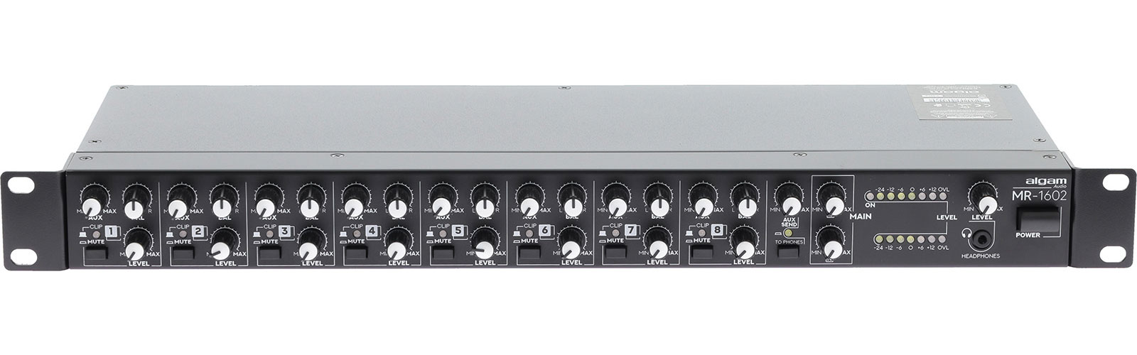 ALGAM AUDIO MR 1602 - rack montable 8 channels stereo mixer
