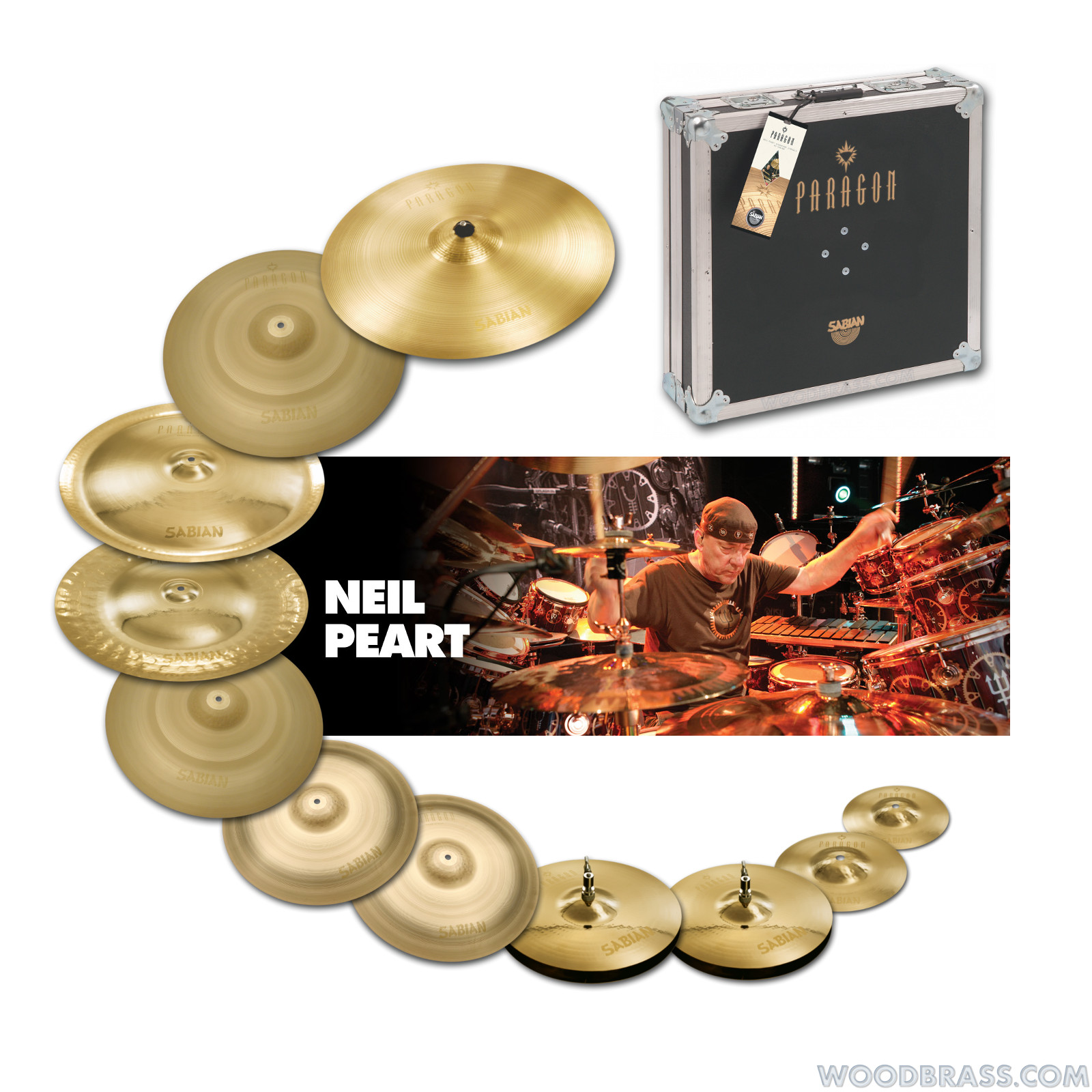 SABIAN NP5006N - FULL PARAGON PACK NEIL PEART 