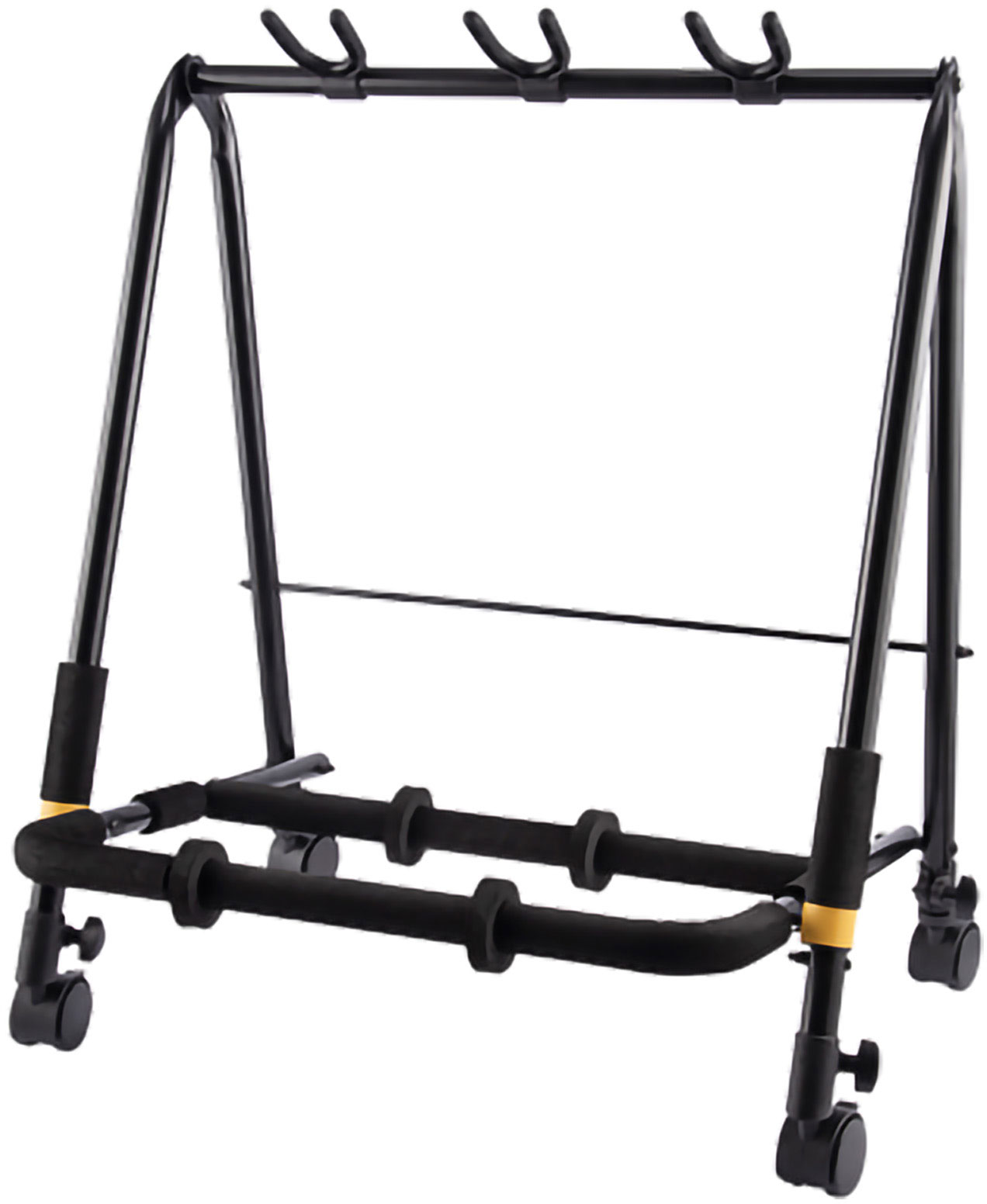 HERCULES STANDS RACK 3 GUITARES AVEC ROULETTES