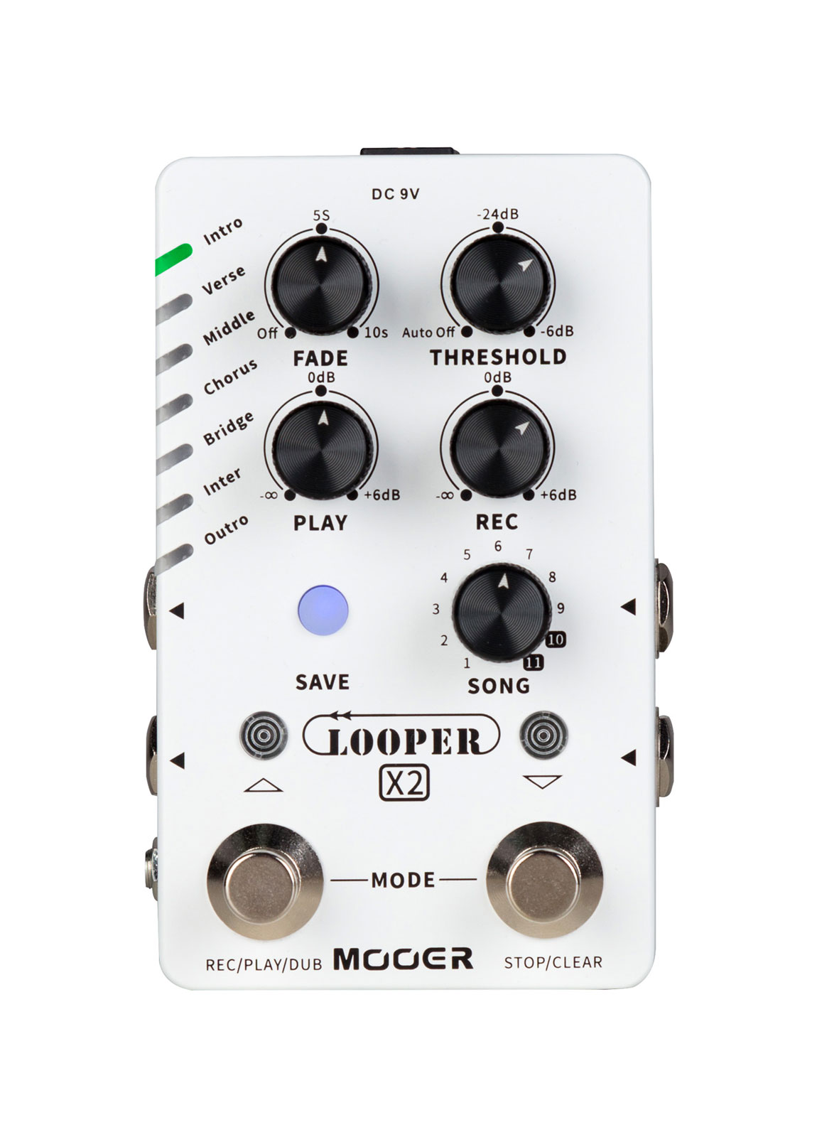 MOOER STEREO LOOPER X2 BLANC