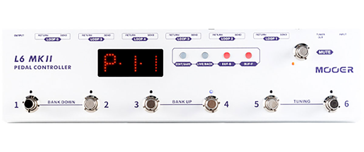 MOOER PEDALIER MOOER CONTROLLER L6 MKII BLANC