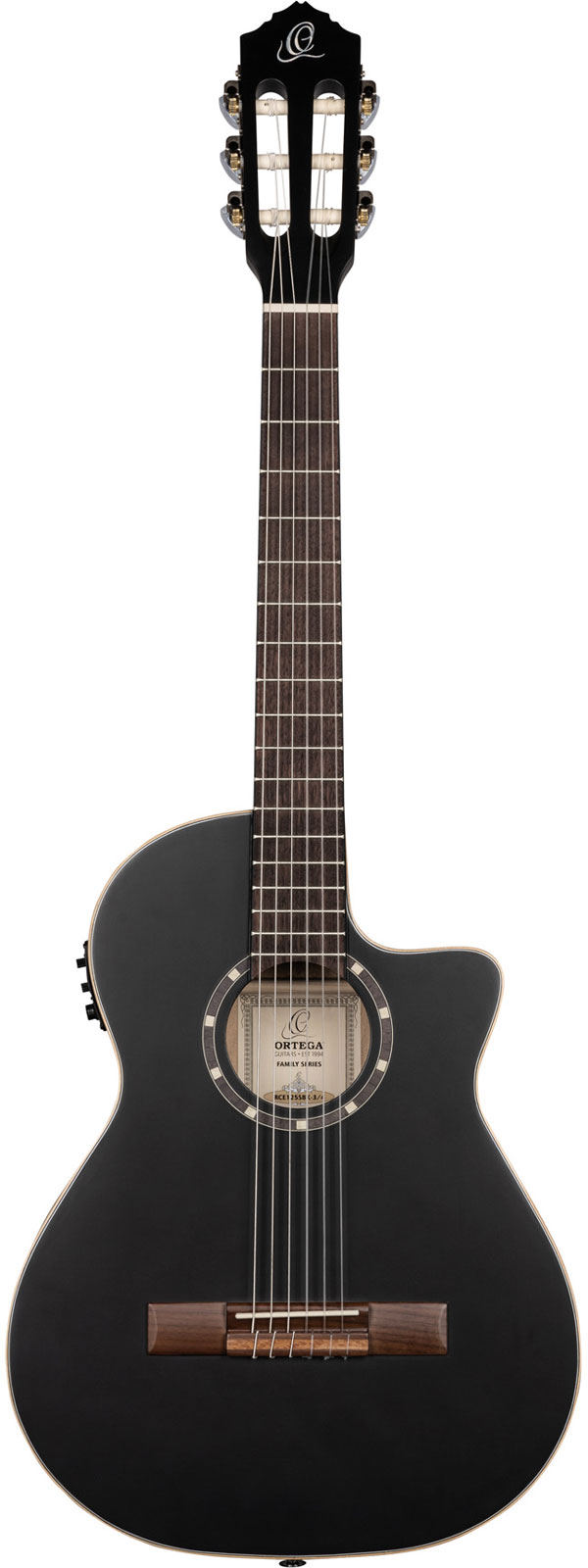 ORTEGA R125 3/4 Spruce EQ Black