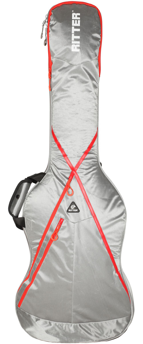 RITTER Electric Bass Gray Gigbag & Red