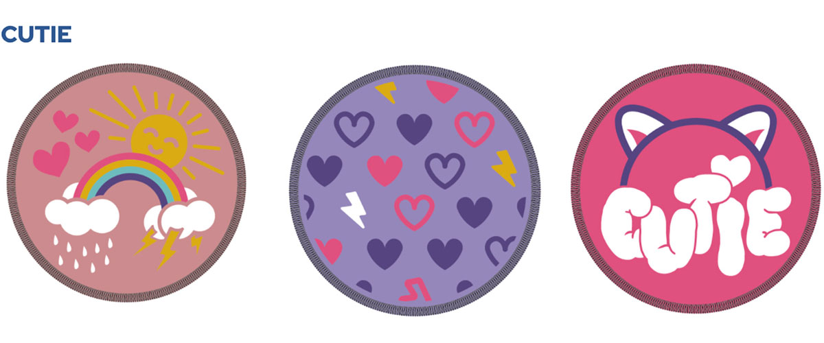 RITTER Set 3 Badges Ritter Cutie