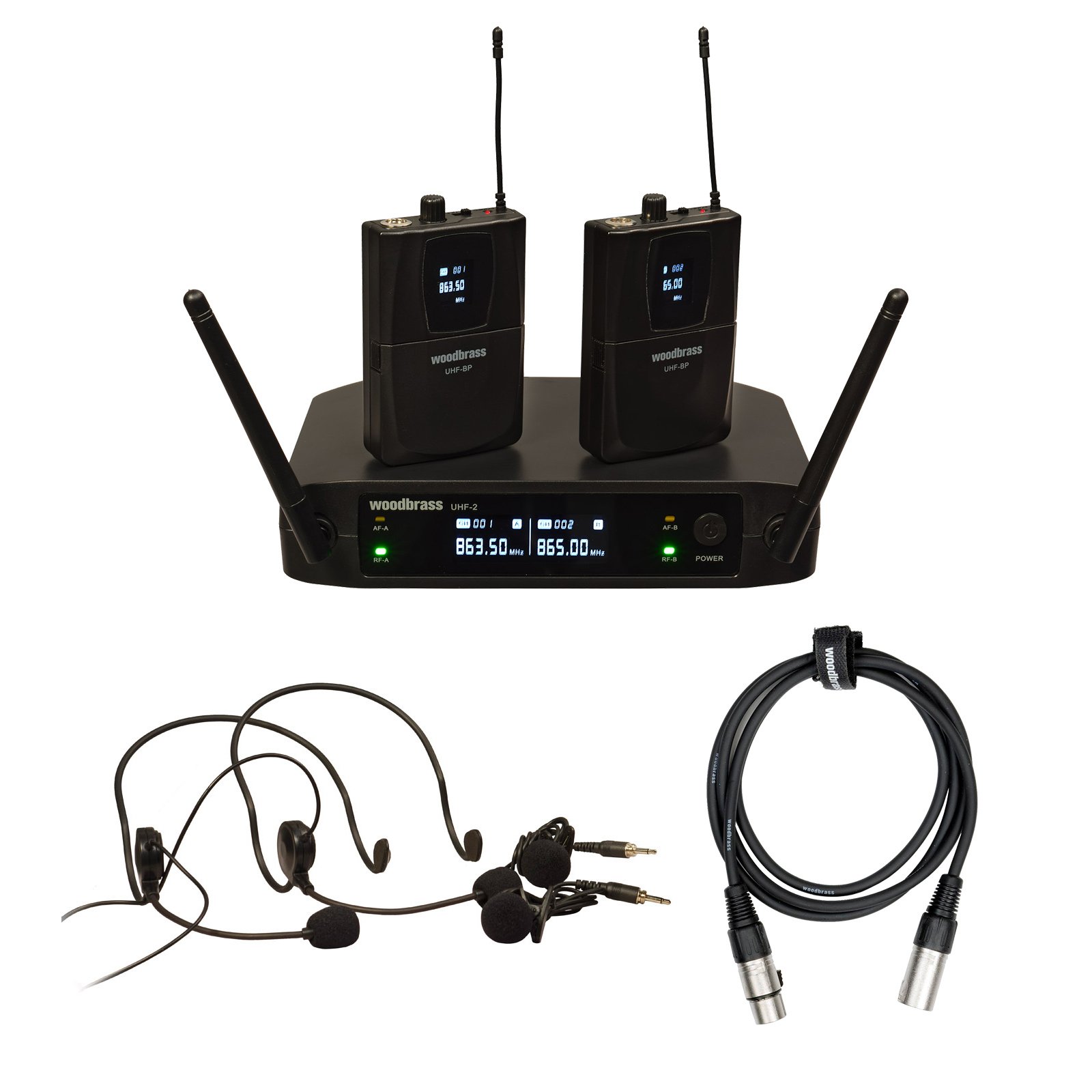 WOODBRASS Pacchetto microfono per cuffie wireless