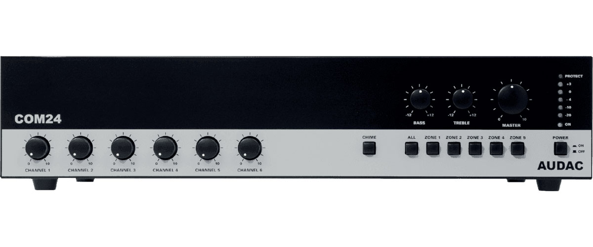 AUDAC Mélangeur Amp. 6 In 240W/100V