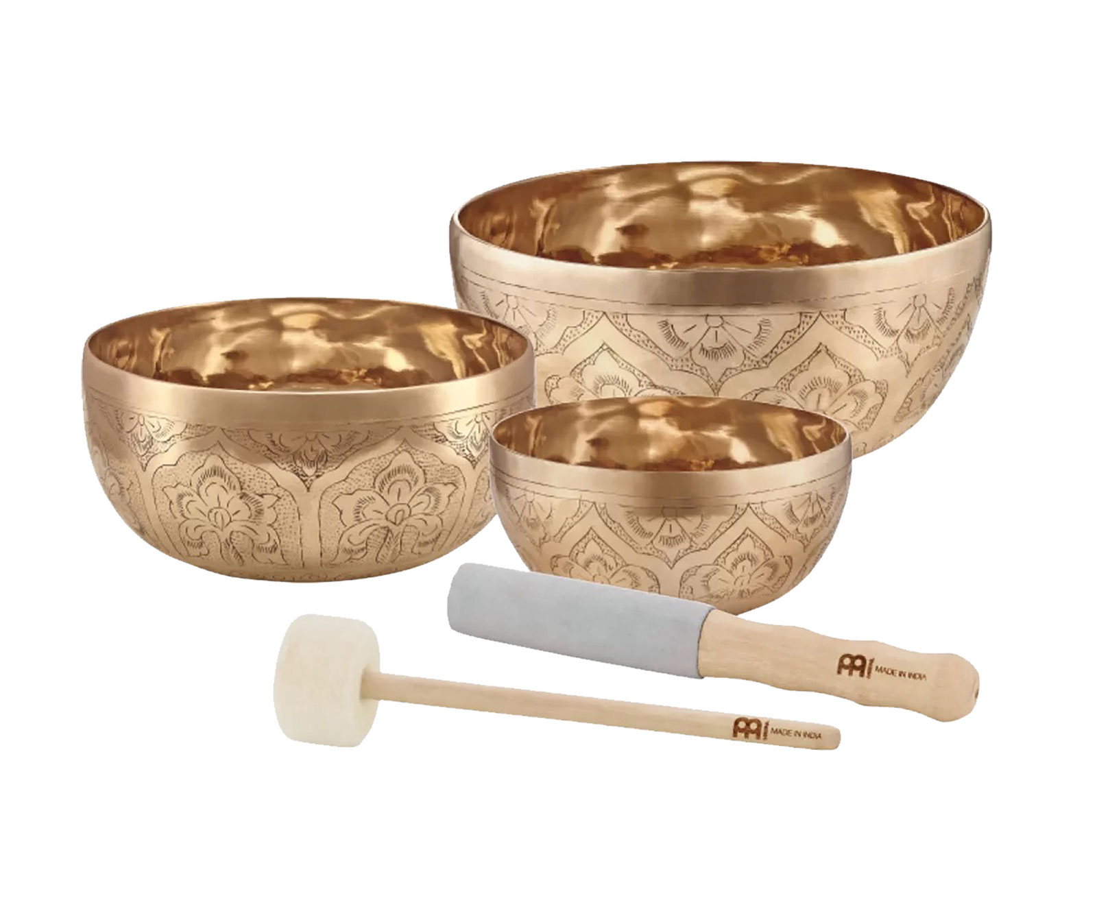 SONIC ENERGY MEINL SONIC ENERGY SPECIAL ENGRAVED SERIES SINGING BOWL SET, 600-800-1000
