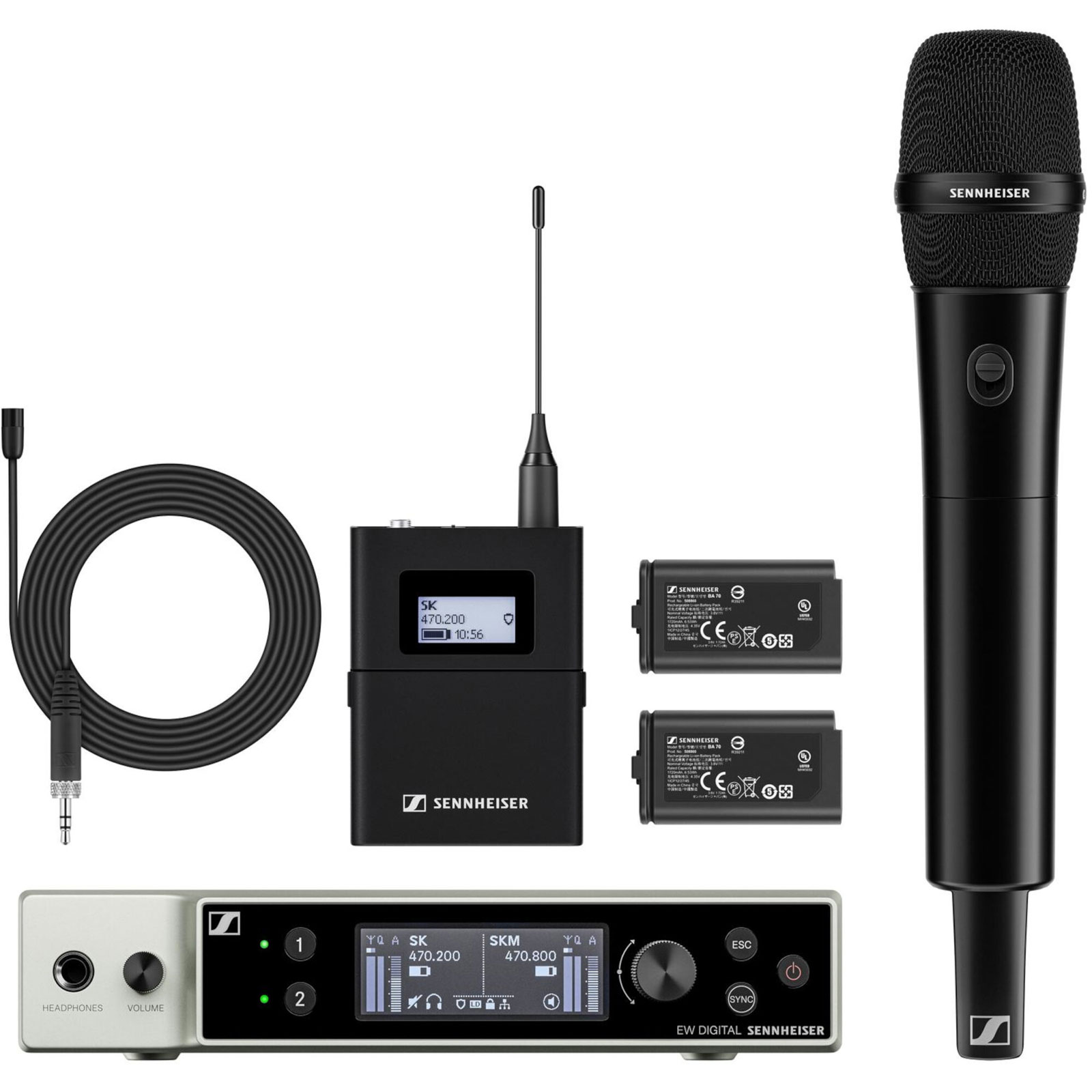 SENNHEISER EW-DX MKE 2 / 835-S SET (R1-9 : 520 - 607,8 MHZ)