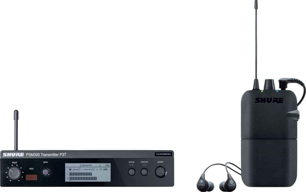 SHURE PSM 300 - PACK CON AURICULARES IN-EAR SE112 - K3E