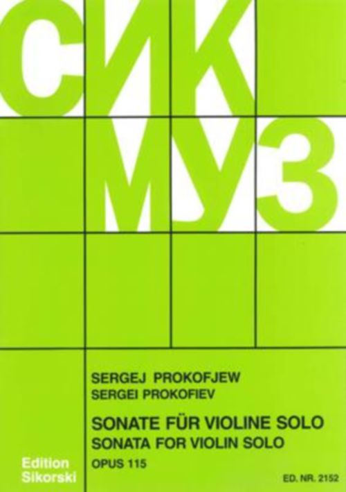 SIKORSKI Prokofiev S. - Sonata Op.115 - Violon