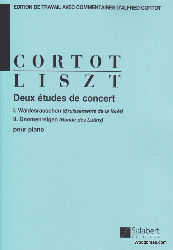 SALABERT LISZT F. - DEUX ETUDES DE CONCERT (CORTOT) - PIANO