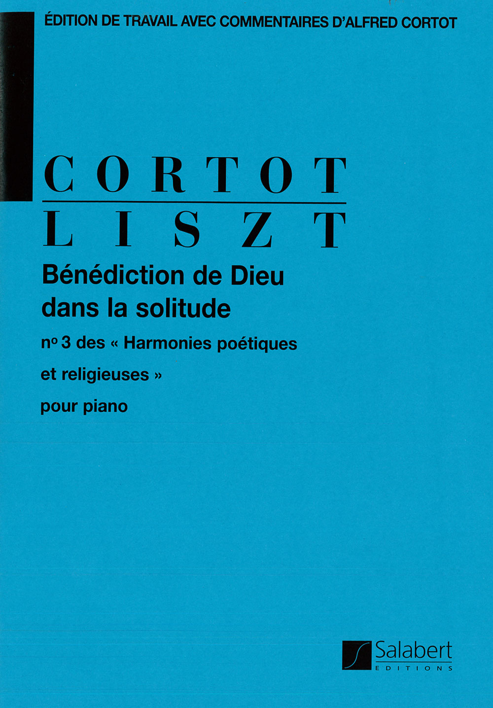 SALABERT LISZT F. - BENEDICTION DE DIEU DANS LA SOLITUDE - PIANO