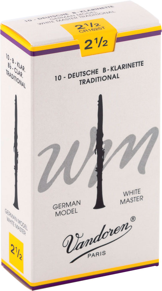 VANDOREN ANCHE CLARINETTE 10 ANCHES WHITE MAST TRAD 2,5