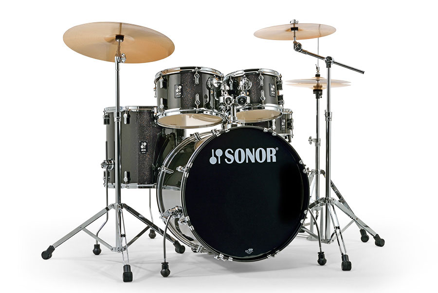 SONOR Aqx Stage Cymbal Set Black Midnight Sparkle