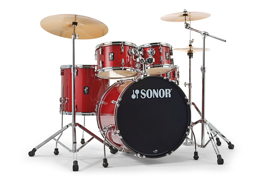 SONOR AQX STAGE CYMBAL SET RED MOON SPARKLE 