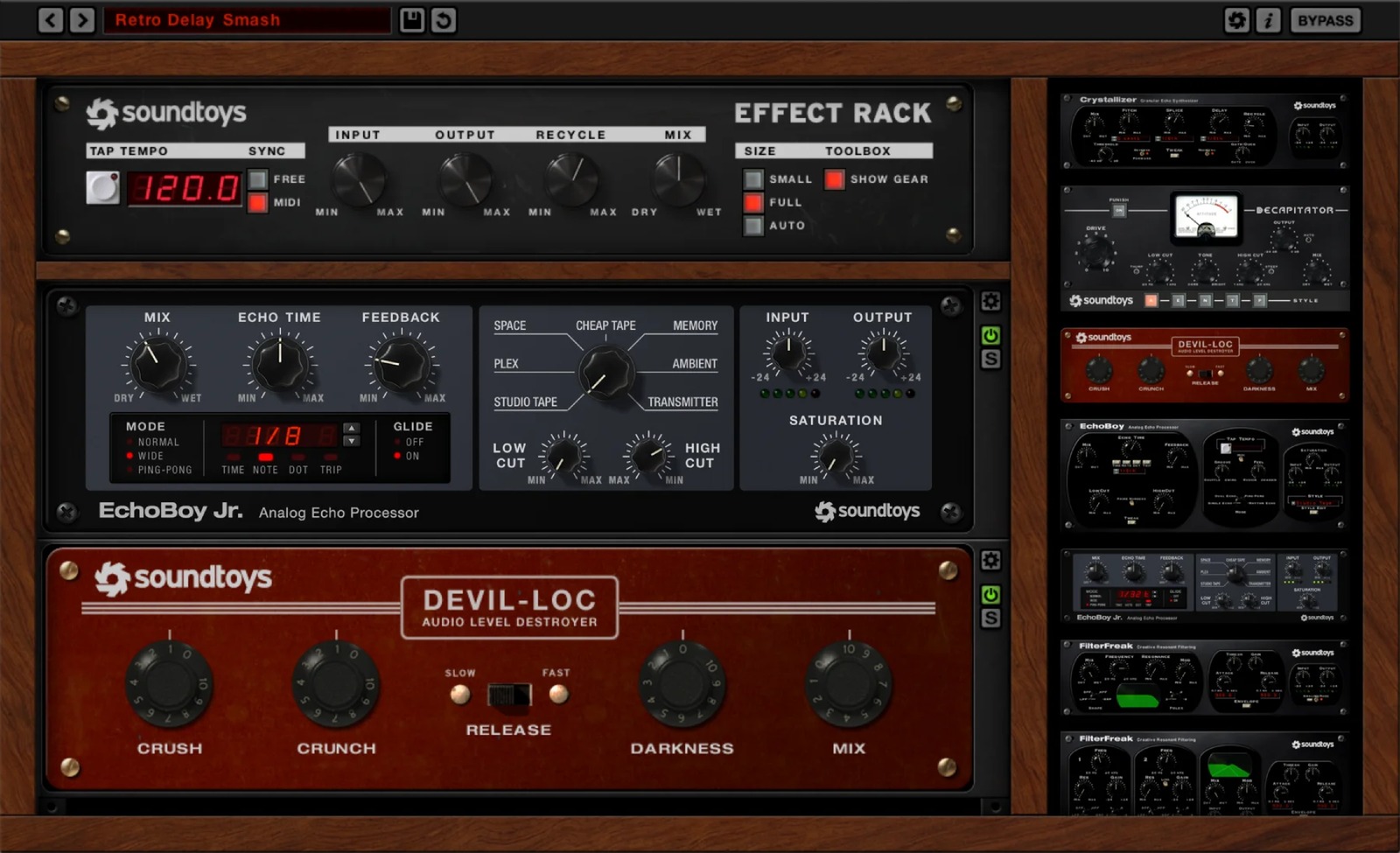 SOUNDTOYS Effect Rack