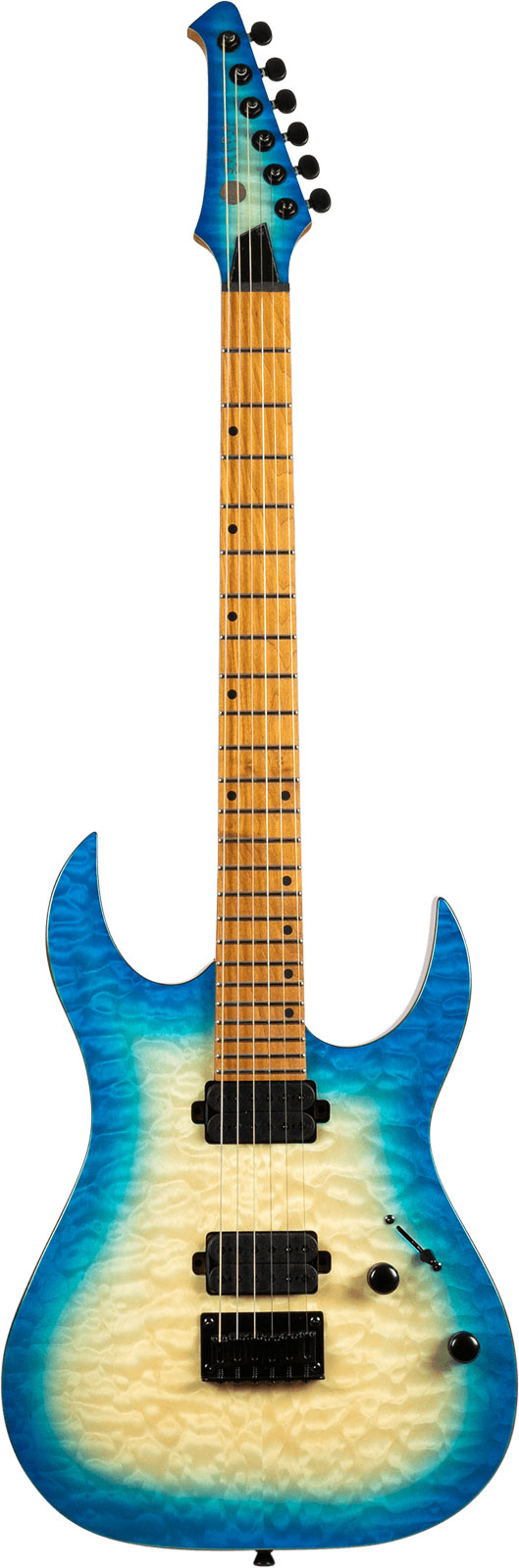 SPIRA GUITARS Spira Guitars S500QAB Trans Aqua Blue