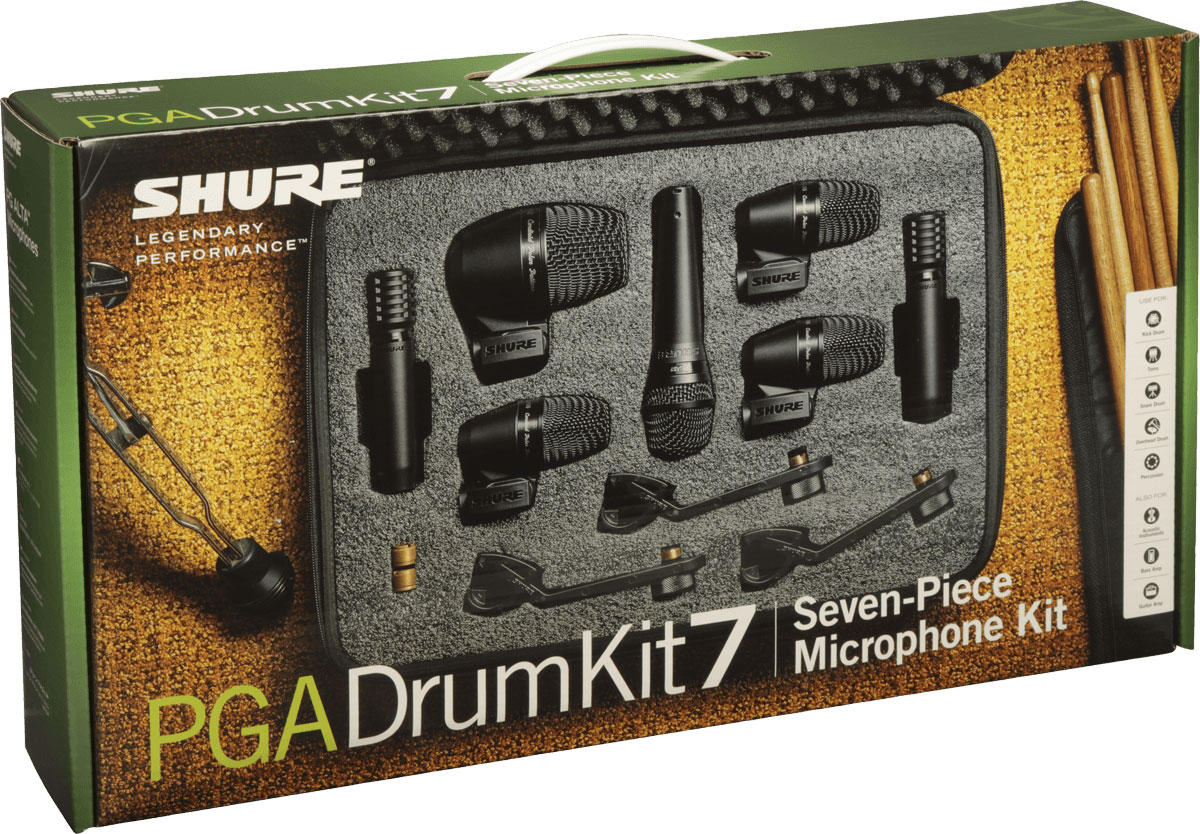 SHURE PGADRUMKIT7-mallette 7 Micros Batterie