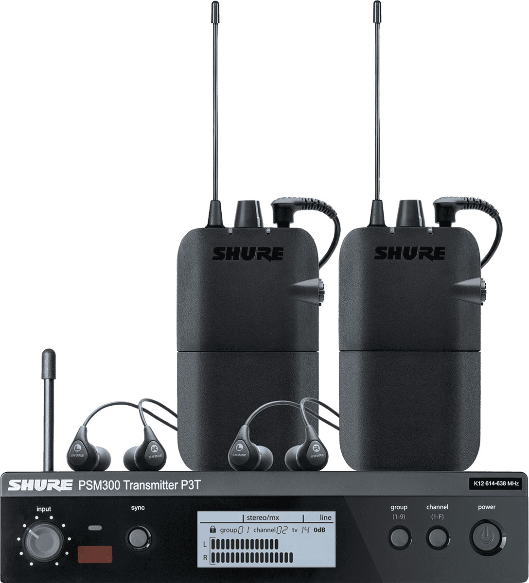 SHURE P3TER112TW-K3e-twinpack PSM300 Bande K3e