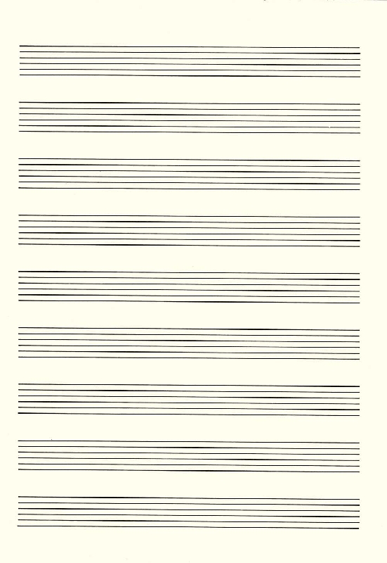 STAR NOTENSCHREIBPAPIERE Bloc Tablatures A4 - 9 Portées (50 Pages)