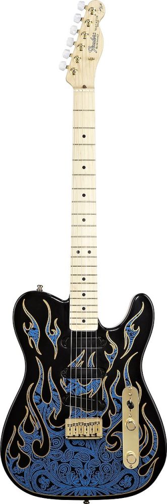 Fender James Burton Telecaster - Touche Erable - Blue Paisley Flames