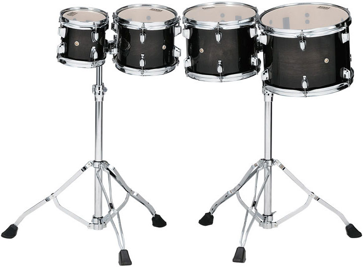 TAMA HIGH-PITCHED 4PC CONCERT TOM SET TRANSPARENT BLACK BURST