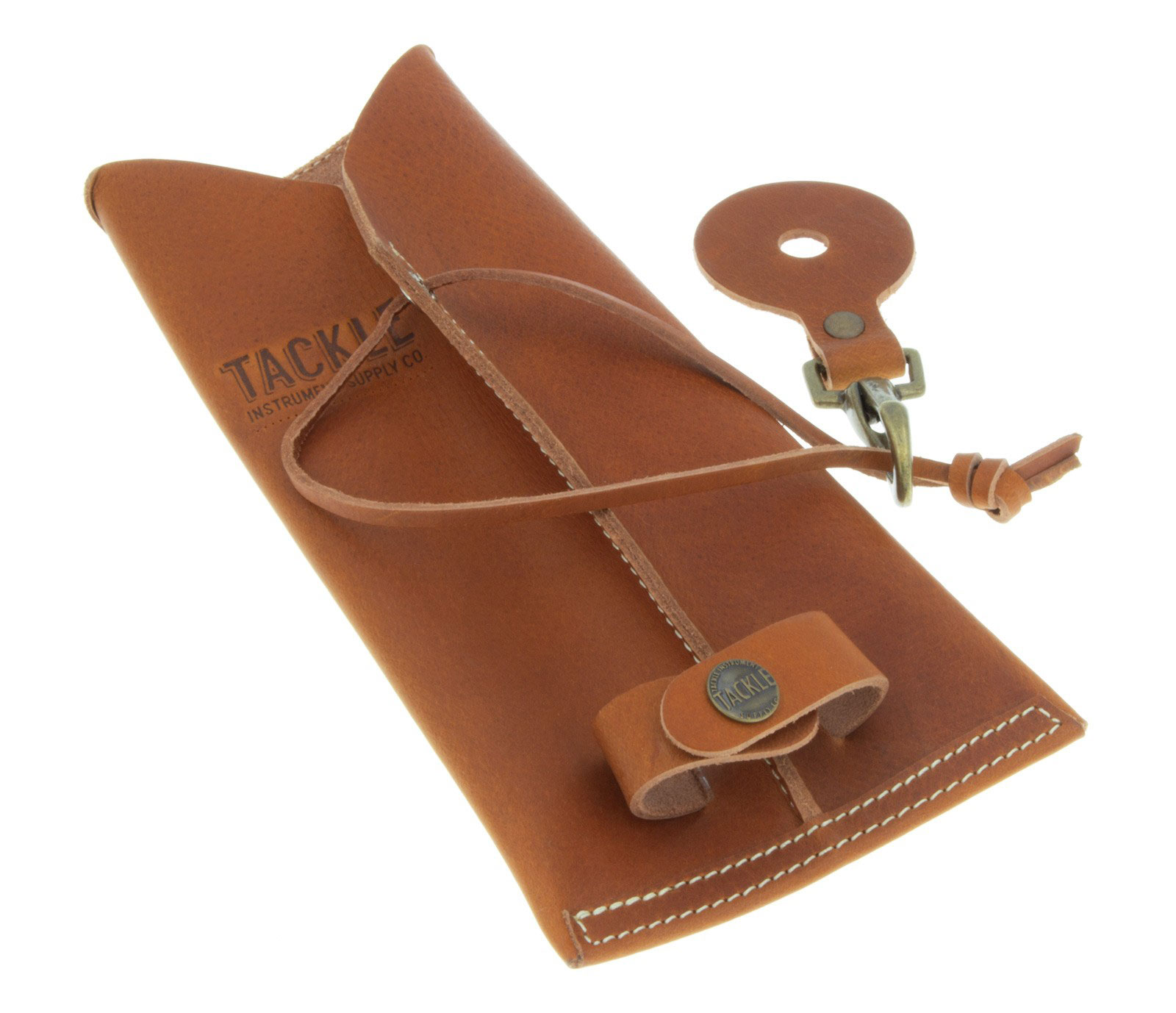 TACKLE INSTRUMENTS Porte Baguettes En Cuir Avec Crochet Saddle Tan