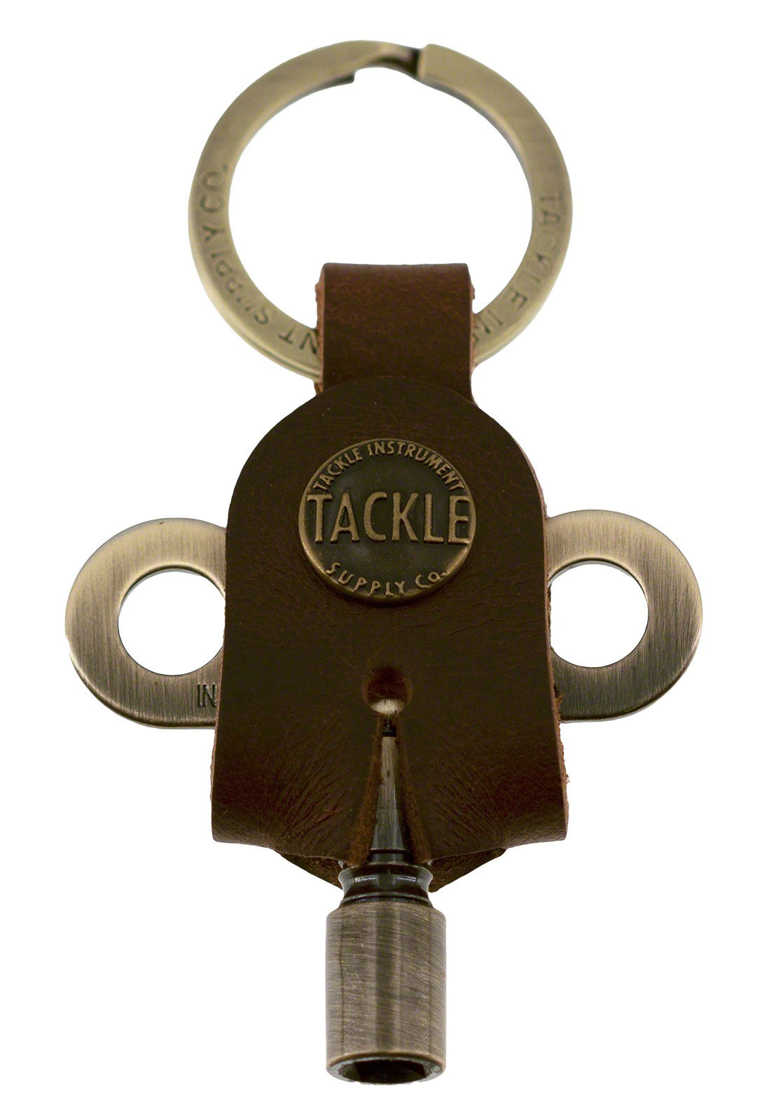 TACKLE INSTRUMENTS Cle Timekeepers + Porte Cle Cuir - Antique Brass