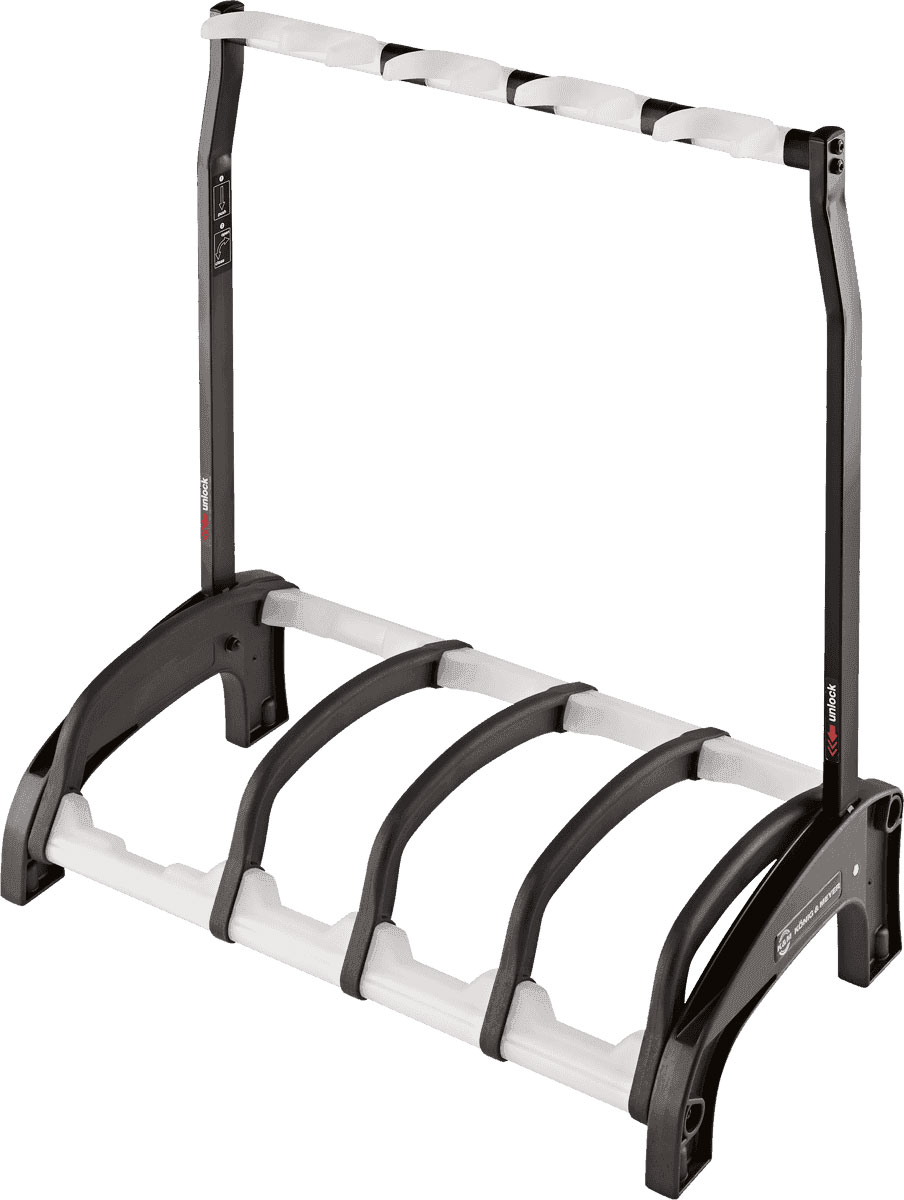 K&M Stands Guitar Multi-Support For 3+1 Guitars. Translucent - 17534