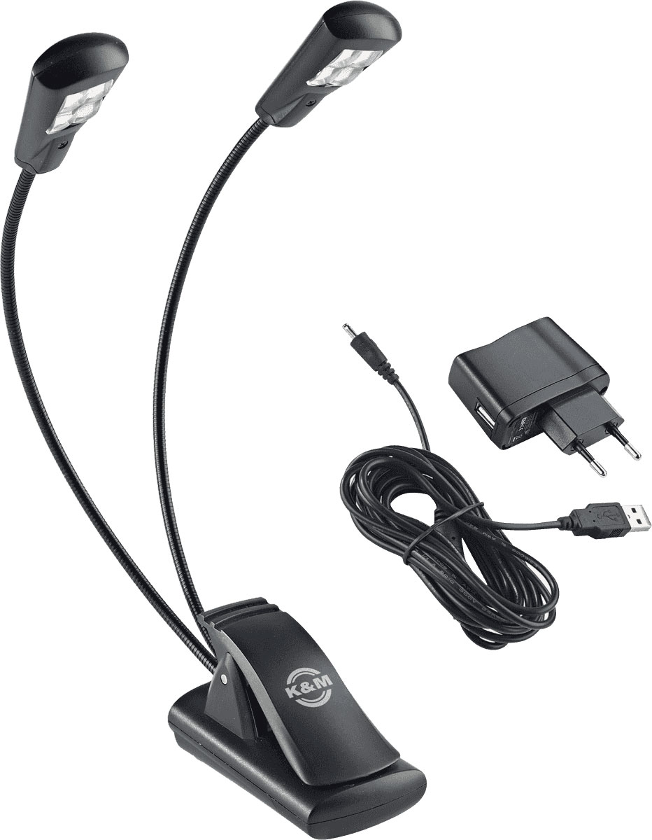K&M LAMP LIGHTS LAMP DESK LAMP 2 ARMS 4 LEDS WITH POWER SUPPLY