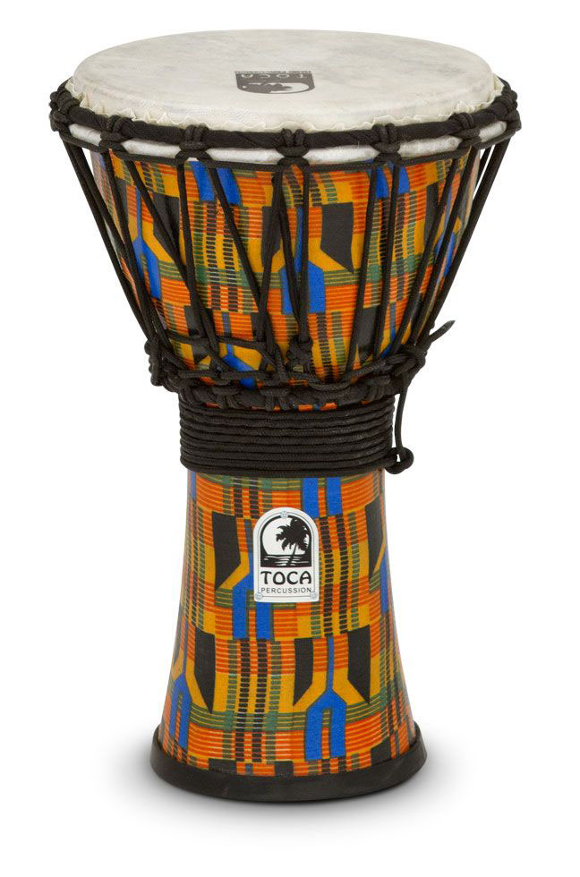 TOCA DJEMBE FREESTYLE 9'' KENTE CLOTH - SFDJ-9K