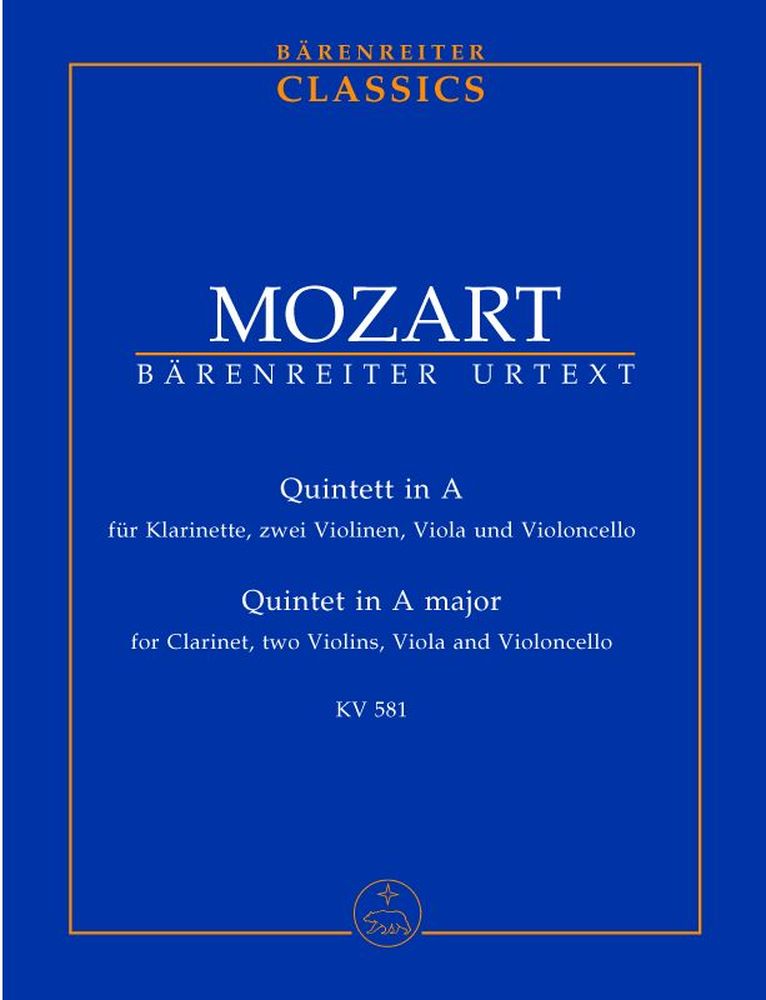 BARENREITER MOZART W.A. - QUINTET A MAJOR KV 581 - STUDY SCORE