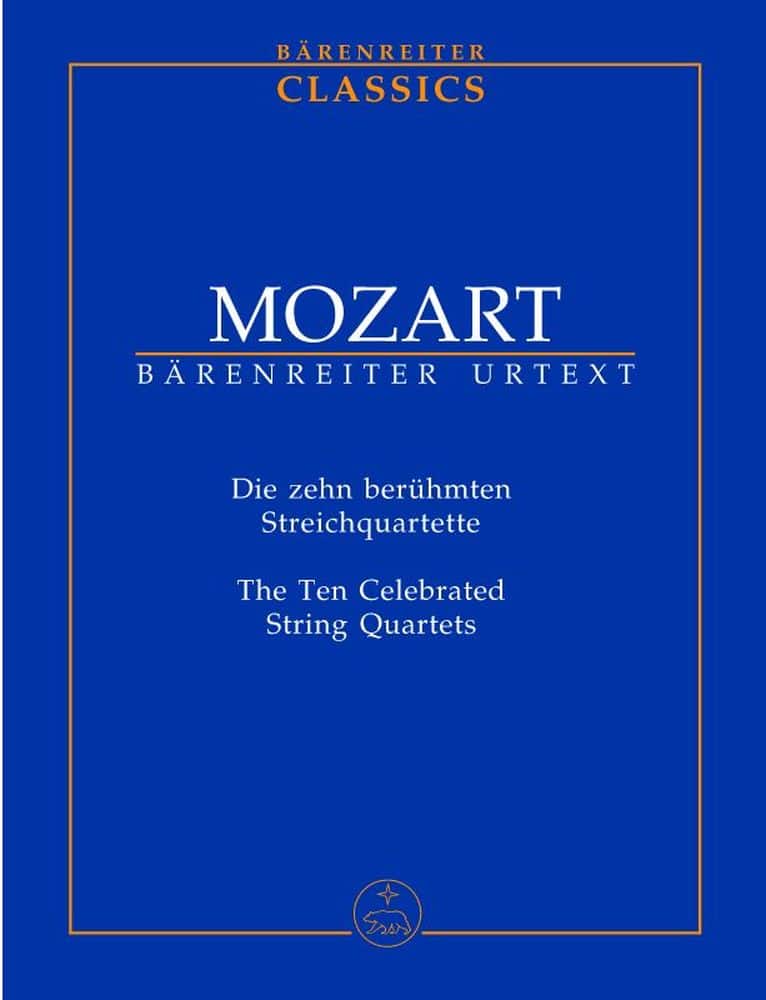 BARENREITER MOZART W.A. - 10 CELEBRES QUATUORS A CORDES - CONDUCTEUR POCHE