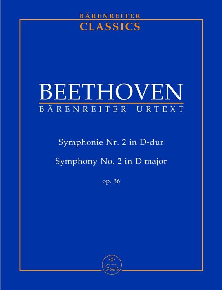 BARENREITER BEETHOVEN L.V. - SYMPHONY NO. 2 D-DUR OP. 36 - STUDIENPARTITUR