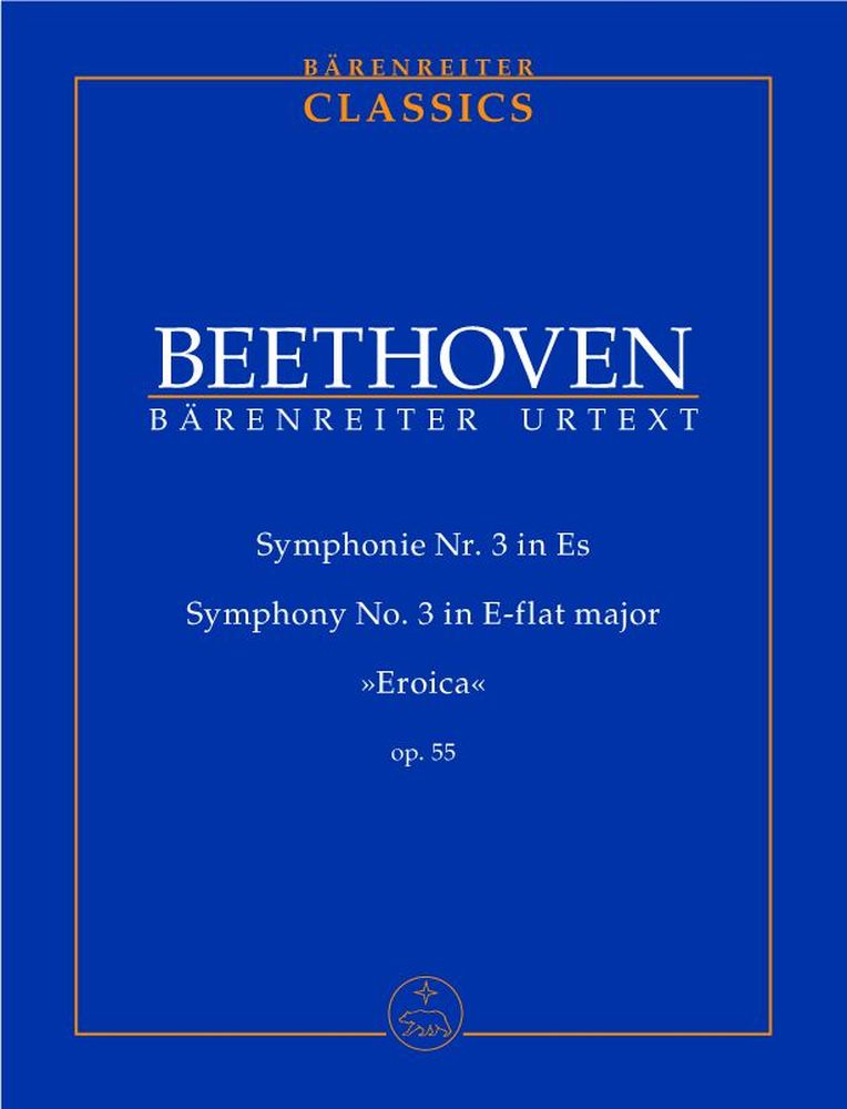 BARENREITER BEETHOVEN L.V. - SYMPHONY NO. 3 'EROICA' E-FLAT MAJOR OP. 55 - STUDY SCORE