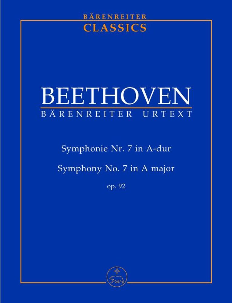 BARENREITER BEETHOVEN L.VON - SYMPHONY N°7 IN A MAJOR OP.92 - STUDY SCORE