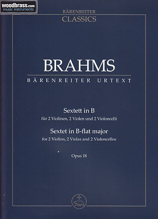 BARENREITER BRAHMS - SEXTETT IN B OP.18 