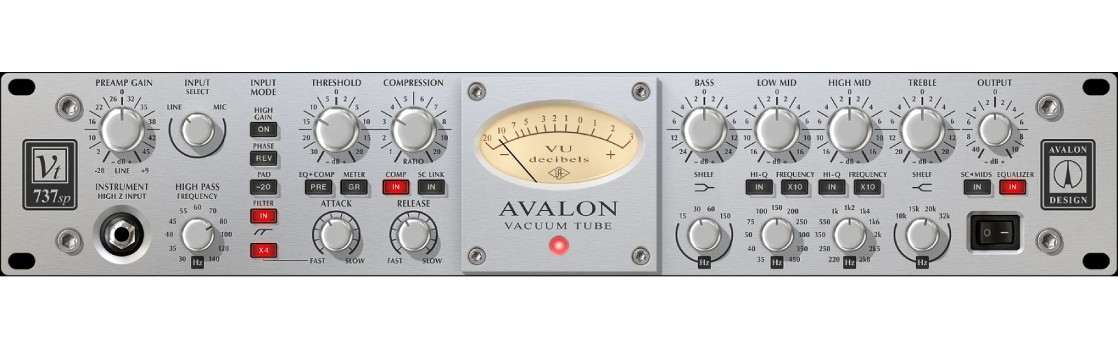 UNIVERSAL AUDIO UAD Avalon VT-737 Tube Channel Strip