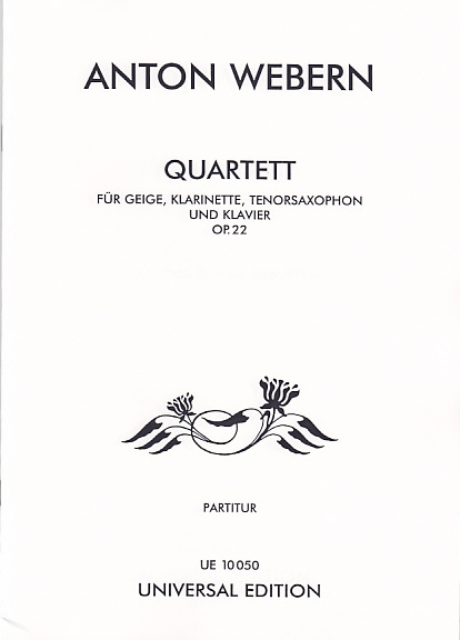 UNIVERSAL EDITION Webern A. - Quartett Op. 22 - Conducteur