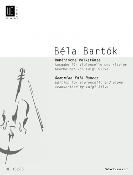 UNIVERSAL EDITION BARTOK BELA - RUMäNISCHE VOLKSTäNZE FüR STREICHORCHESTER - VIOLONCELLE / PIANO