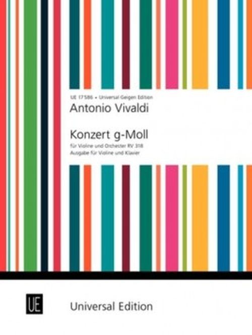 UNIVERSAL EDITION VIVALDI ANTONIO - KONZERT G-MOLL RV 318 - VIOLON & PIANO